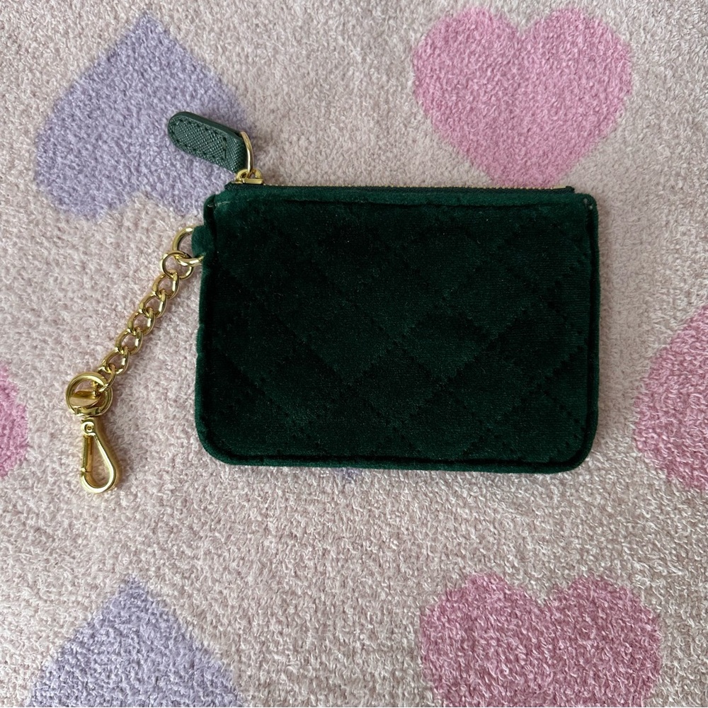 Stoney Clover Lane Emerald Velvet Keychain Wallet